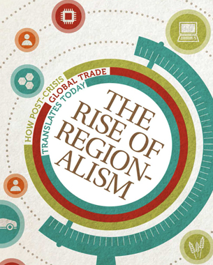Globe with "The Rise of Regionalism" in middle.