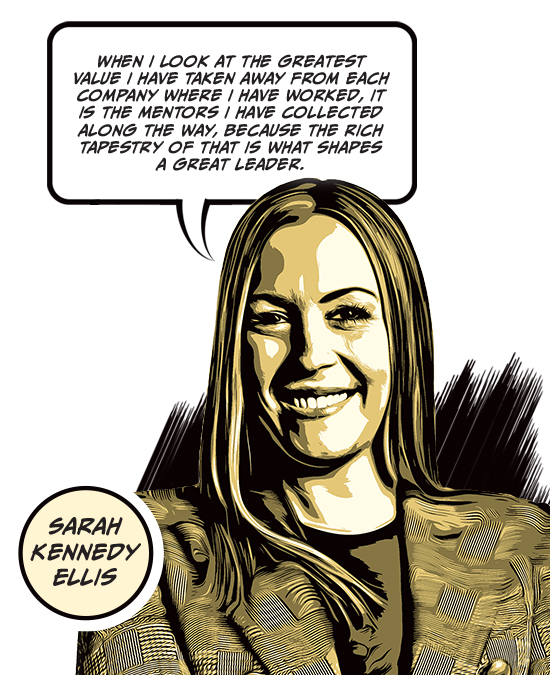 Sarah Kennedy Ellis as a comic illustration